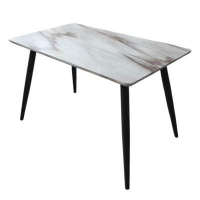 Стол ЛДСП кухонный 120*70 см ножки металл черный A119 2 кор Baizheng Стол ЛДСП кухонный 120*70 см ножки металл черный A119 2 кор Baizheng