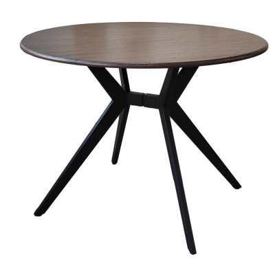 Стол ЛДСП кухонный 100*100 см крепкий кофе круглый ножки металл черный A123 5 частей Baizheng Стол ЛДСП кухонный 100*100 см крепкий кофе круглый ножки металл черный A123 5 частей Baizheng