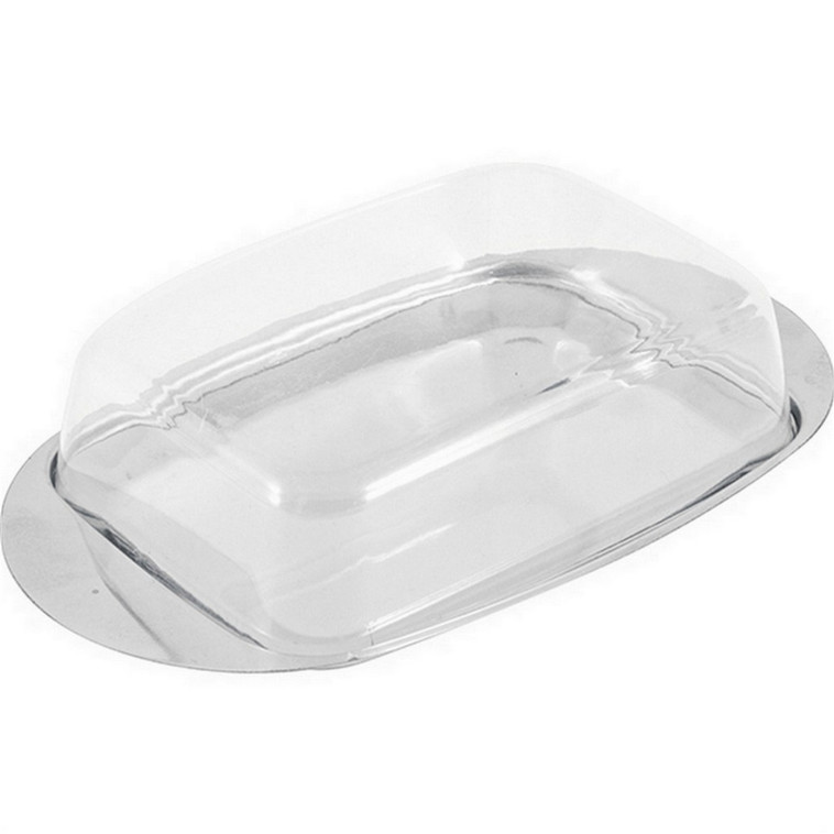 Масленка нержавеющая сталь  18х11х4 см пластиковая крышка Oliatore Mallony