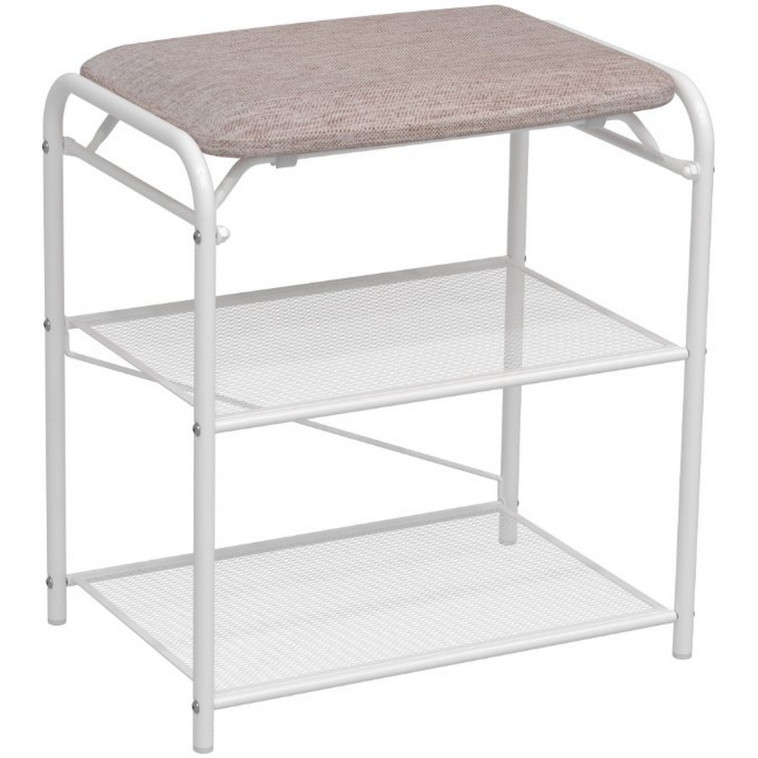 Подставка металлическая для обуви 3-х ярусная 45х30х50 см сиденье ящик черный Гранада 13В ЗМИ