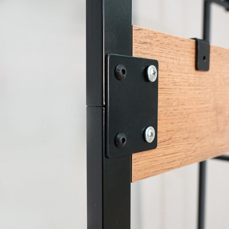 Картинка Вешалка металлическая гардеробная 69х38,5х148 см белый полка Скандинавия 21 ЗМИ