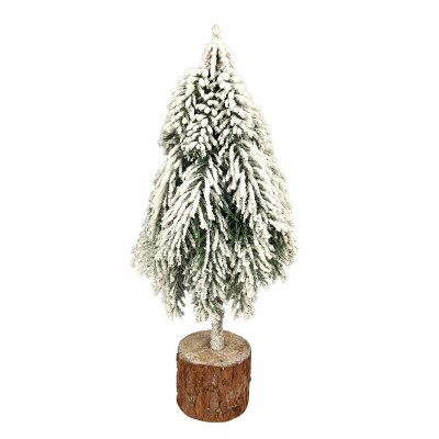 Елка декоративная 15*15*33 см Снежная елочка Серпантин