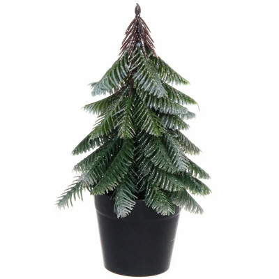 Елка декоративная 12*12*22 см Морозное утро Серпантин