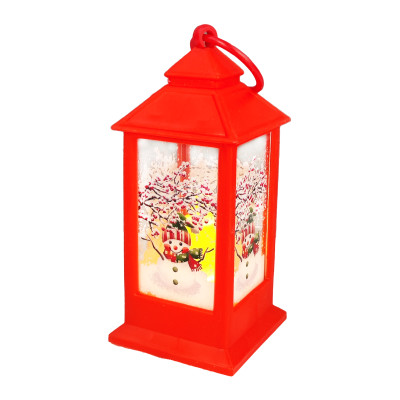 Сувенир новогодний светодиодный 5*5*13 см красный Лампа Серпантин