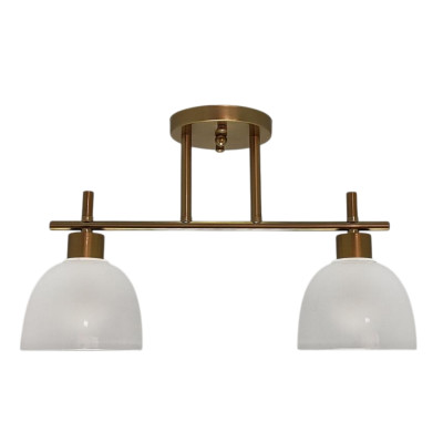 Люстра 2 плафона 43*13*27 см Е14 60Вт 9м2 плафон стекло золото Baizheng