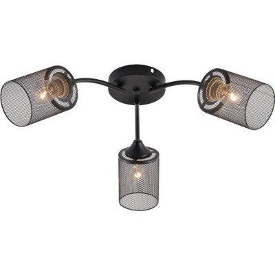 Люстра 3 плафона 58*20 см Е27 60Вт 12м2 плафон металл черный Baizheng