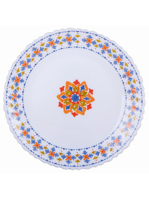 Тарелка стеклокерамическая обеденная 24 см Turkish Tile Коралл