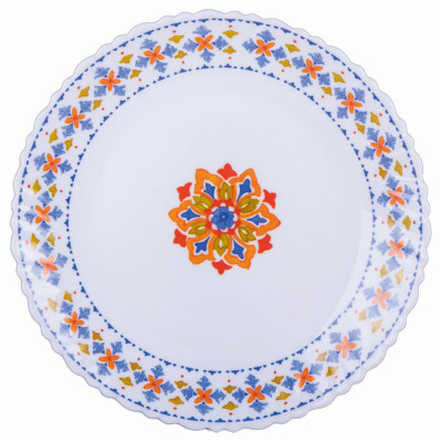 Тарелка стеклокерамическая обеденная 24 см Turkish Tile Коралл