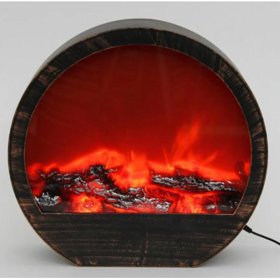 Камин пластиковый 18*9*17 см стекло коричневый NP-7053 Baizheng