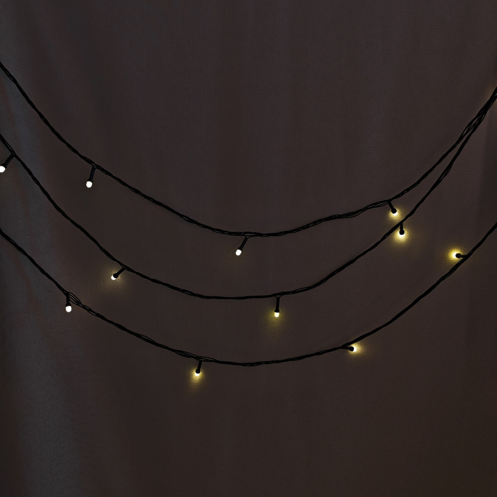 Гирлянда светодиодная 50 м 240 Led уличная нить 8 режимов желтый NP-3434 Baizheng