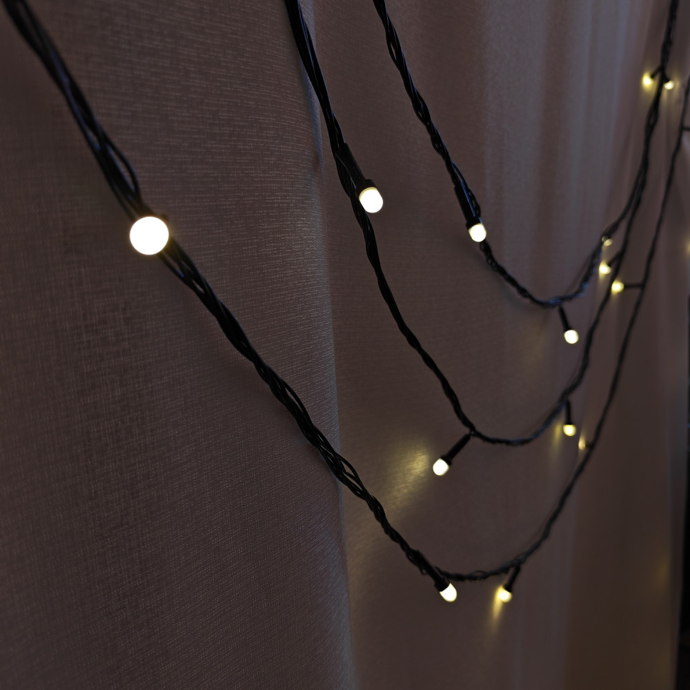 Гирлянда светодиодная 50 м 240 Led уличная нить 8 режимов желтый NP-3434 Baizheng