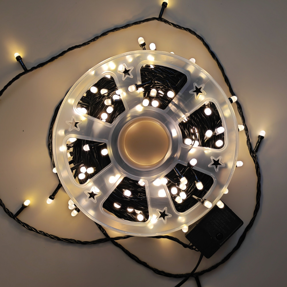 Гирлянда светодиодная 50 м 240 Led уличная нить 8 режимов желтый NP-3434 Baizheng