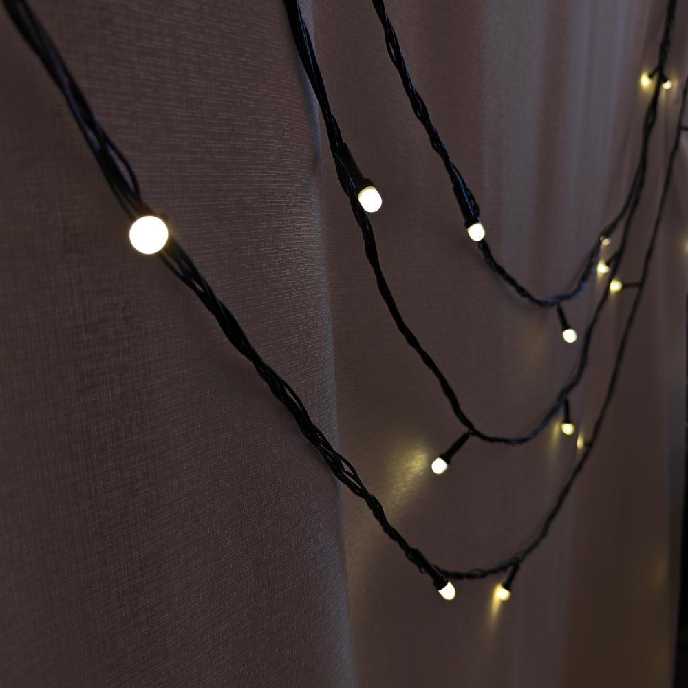 Гирлянда светодиодная 100 м 480 Led уличная нить 8 режимов желтый NP-3440 Baizheng