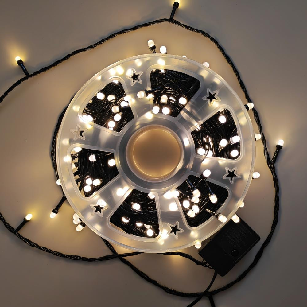 Гирлянда светодиодная 100 м 480 Led уличная нить 8 режимов желтый NP-3440 Baizheng