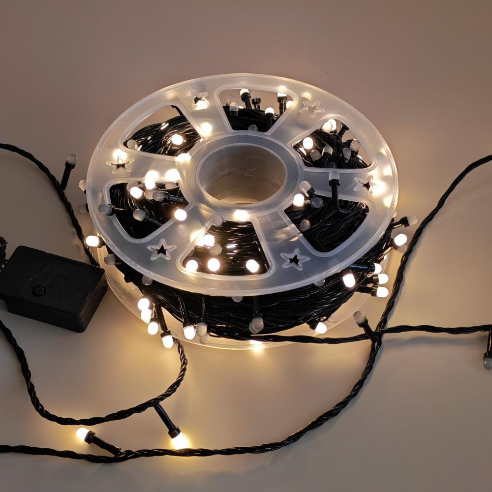 Гирлянда светодиодная 100 м 480 Led уличная нить 8 режимов желтый NP-3440 Baizheng