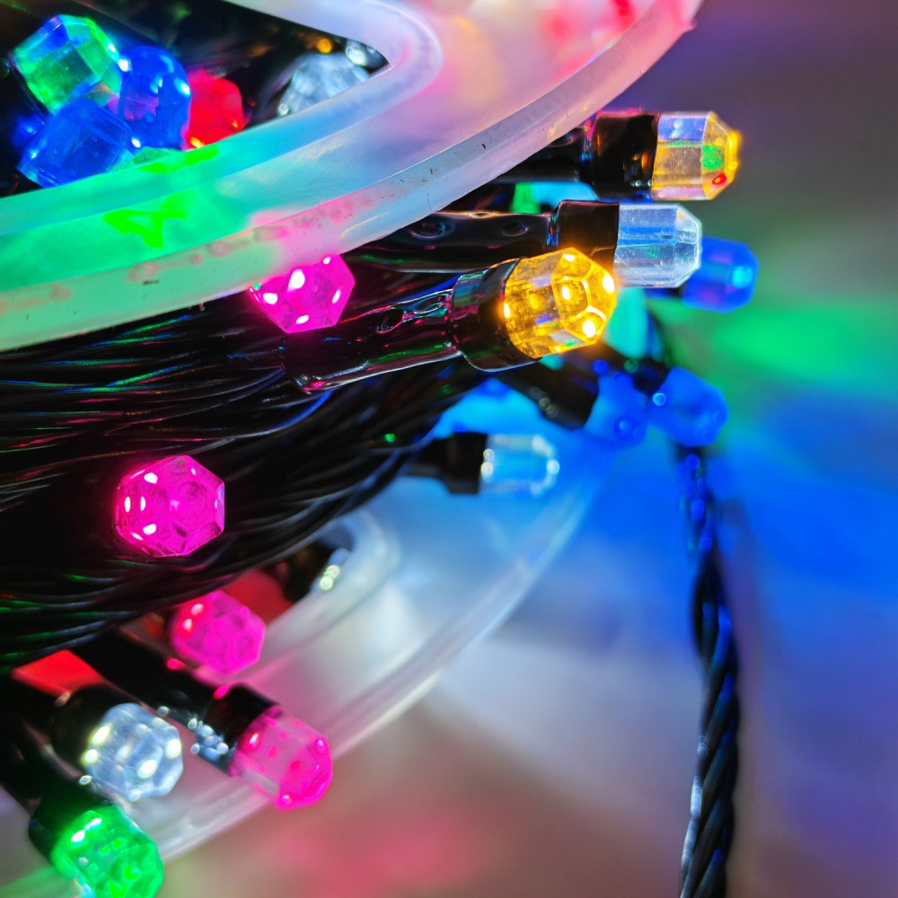 Гирлянда светодиодная 100 м 480 Led уличная нить 8 режимов мультицвет NP-3441 Baizheng