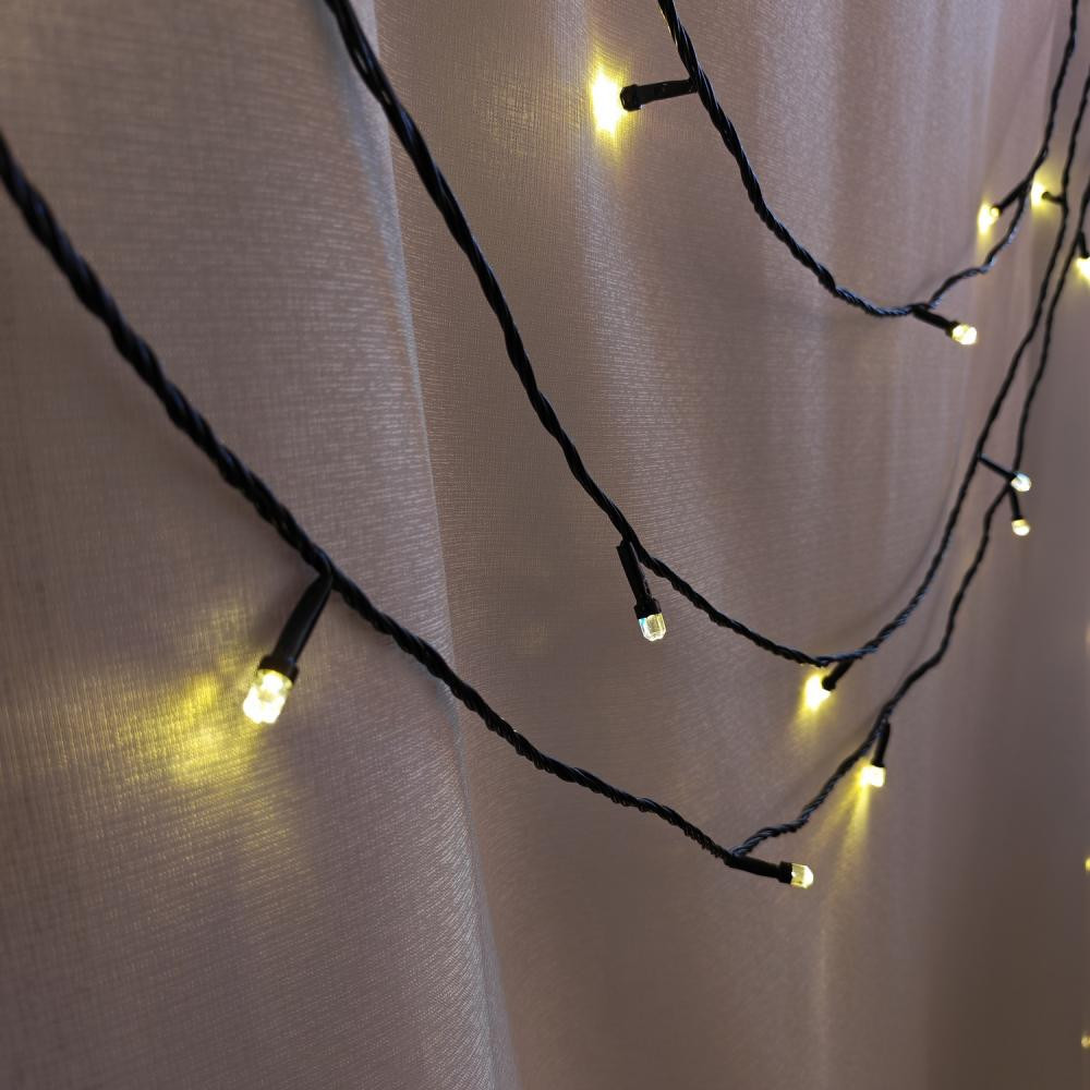 Гирлянда светодиодная 100 м 480 Led уличная нить 8 режимов желтый NP-3442 Baizheng