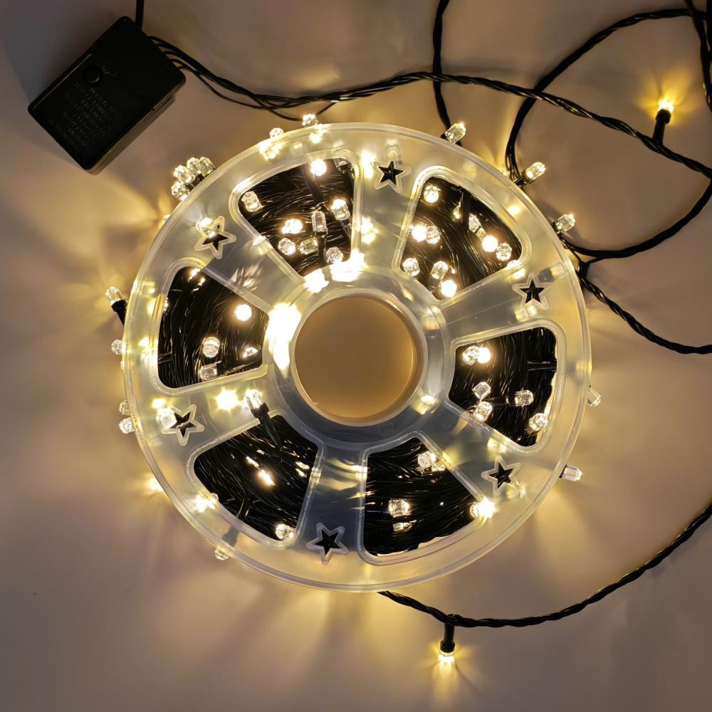 Гирлянда светодиодная 100 м 480 Led уличная нить 8 режимов желтый NP-3442 Baizheng