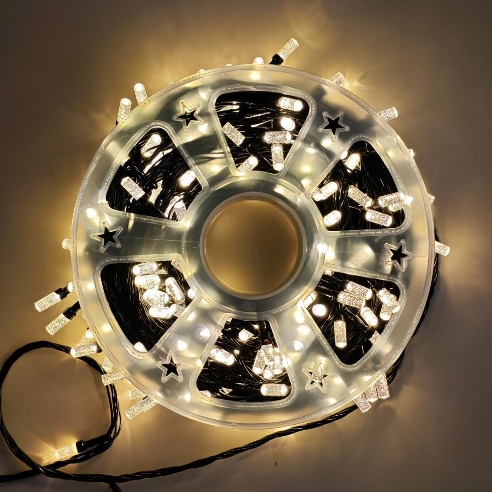 Гирлянда светодиодная 100 м 480 Led уличная нить 8 режимов желтый NP-3444 Baizheng