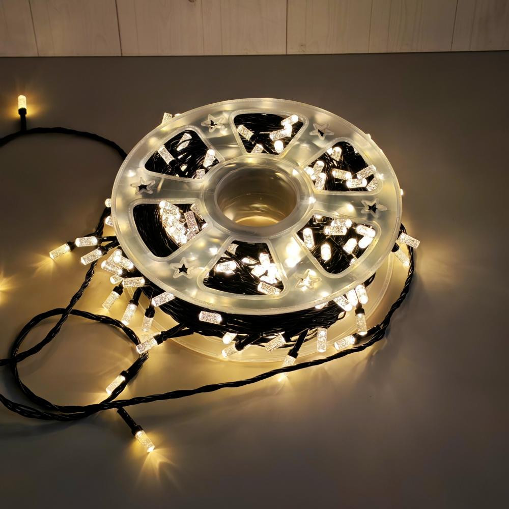 Гирлянда светодиодная 100 м 480 Led уличная нить 8 режимов желтый NP-3444 Baizheng