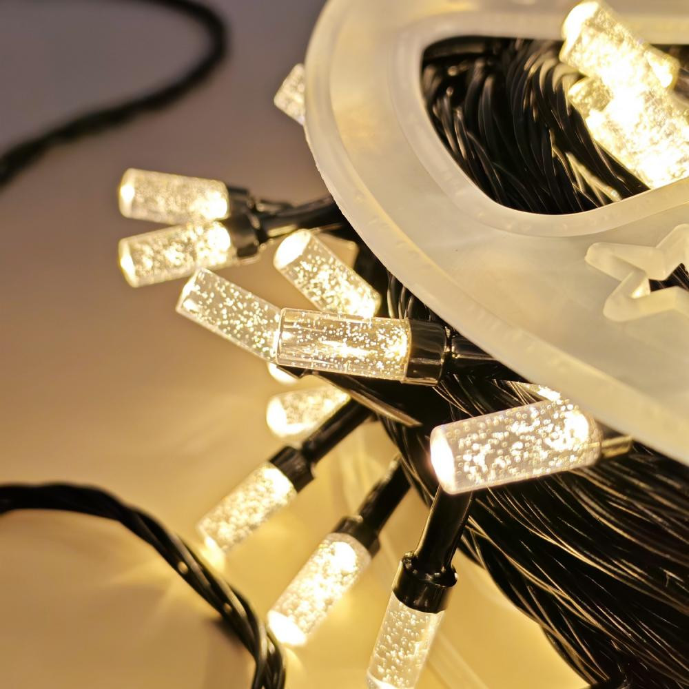Гирлянда светодиодная 100 м 480 Led уличная нить 8 режимов желтый NP-3444 Baizheng
