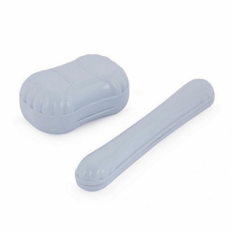 Набор пластиковый дорожный 2 предмета 210х105х50 мм футляр мыло зубная щетка Дорожный Альтернатива