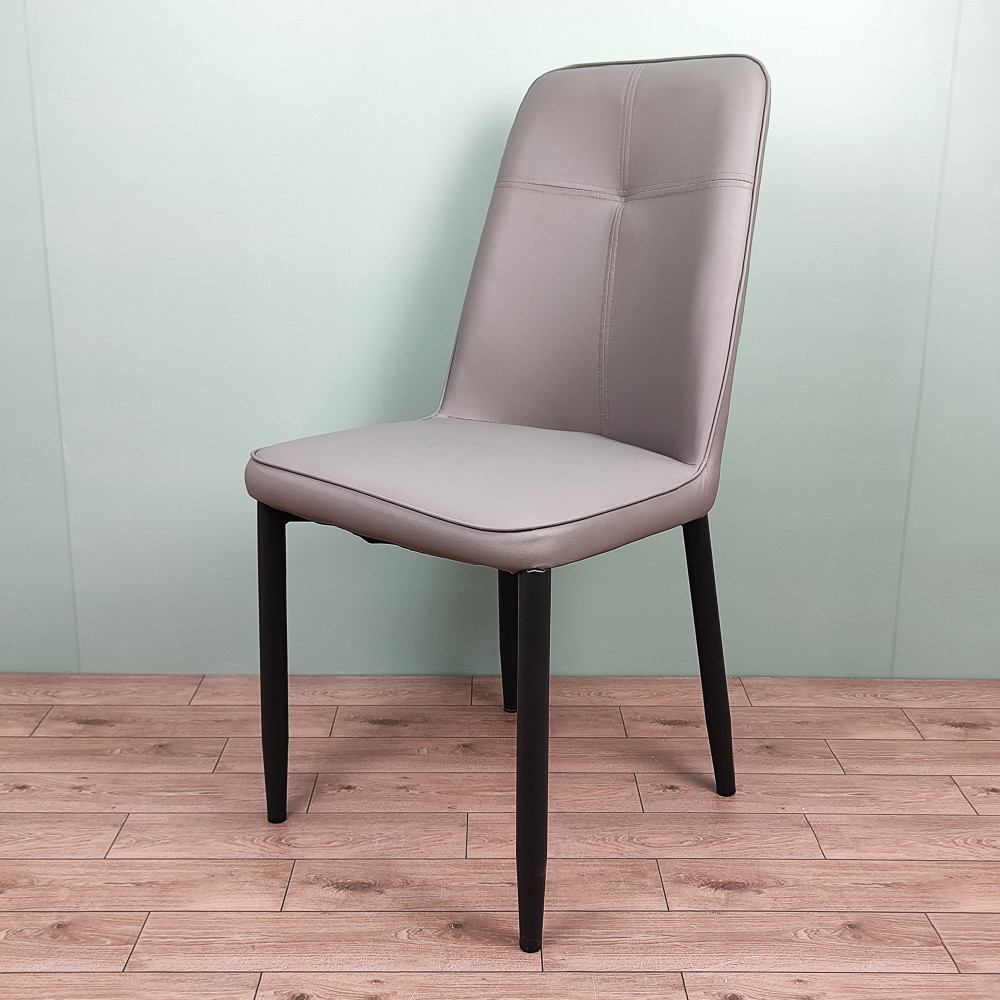 Стул металлический Baizheng 87×53×45 см, искусственная кожа, серый, до 150 кг
