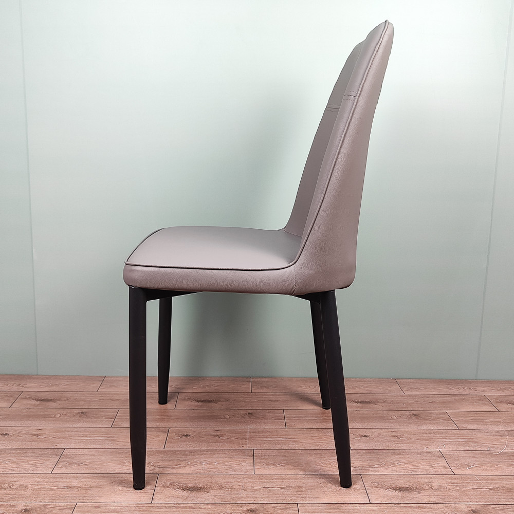 Стул металлический Baizheng 87×53×45 см, искусственная кожа, серый, до 150 кг
