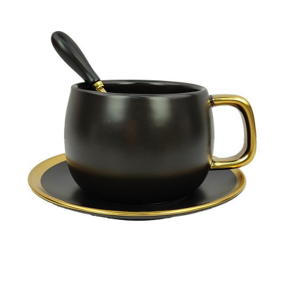 Набор фарфоровый чайный 3 пр 320 мл с ложкой 6585 Коралл