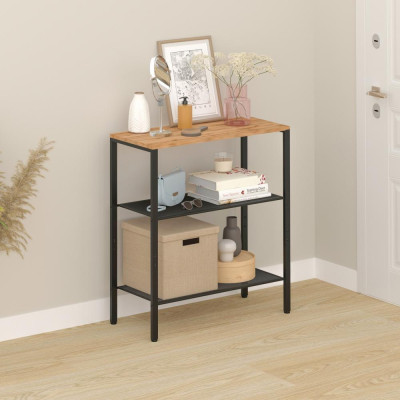 Стеллаж металлический 3-ти ярусный 67х30х81,5 см черный Торонто 23 ЗМИ