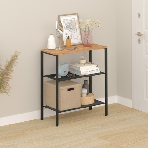 Стеллаж металлический 3-ти ярусный 67х30х81,5 см черный Торонто 23 ЗМИ