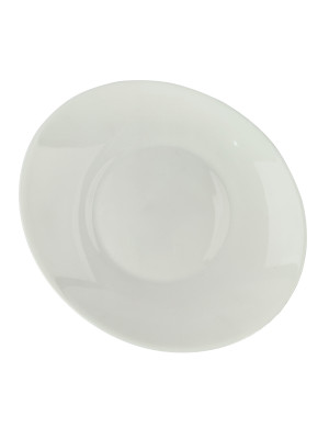 Тарелка стеклокерамическая десертная овальная 22*19 см PO-510 White Parsopal