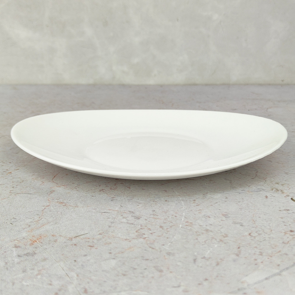 Тарелка стеклокерамическая десертная овальная 22*19 см PO-510 White Parsopal