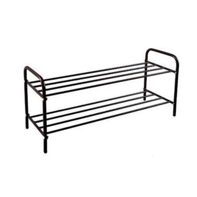 Подставка металлическая для обуви 2-х ярусная 87х30х40 см черный Альфа 32 ЗМИ