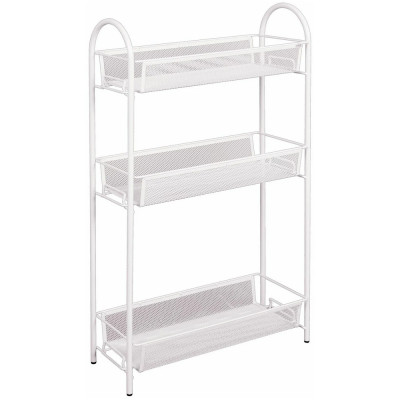 Этажерка металлическая 3-х ярусная 43х17х75,5 см Белая Ладья 13 ЗМИ