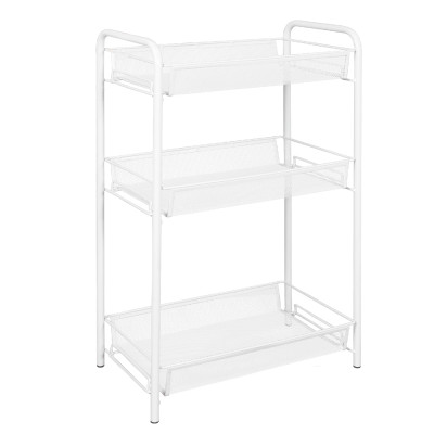 Этажерка металлическая 3-х ярусная 44х25х71,5 см белый Ладья 2 ЗМИ