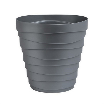 Кашпо пластиковое 2,25 л серебряный Бархан Bmc Кашпо пластиковое 2,25 л серебряный Бархан Bmc