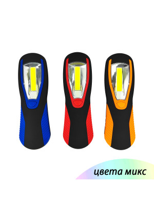 Фонарь ручной светодиодный 19,5х6х3 см 3*ААА микс Baizheng