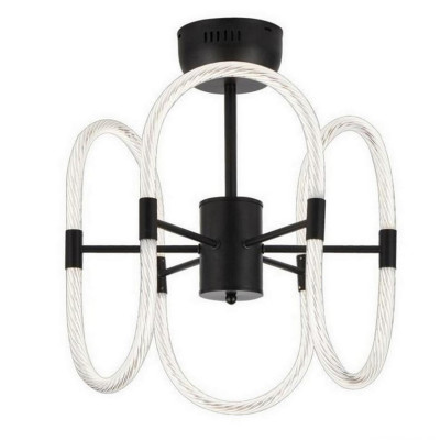 Люстра светодиодная 6 плафонов 43*54 см 72Вт 5040LM 24м2 3 цвета прилож пульт черный Baizheng Люстра светодиодная 6 плафонов 43*54 см 72Вт 5040LM 24м2 3 цвета прилож пульт черный Baizheng