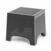 Мини фото Стол пластиковый 435*435*395 мм графит Ротанг Лайт Альтернатива