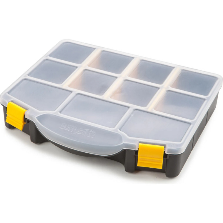 Органайзер пластиковый 220х190х40 мм с перегородками черный Altera