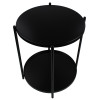 Мини изображение Стол-поднос металлический 2-х ярусный 42*52 см круглый на ножках черный Baizheng