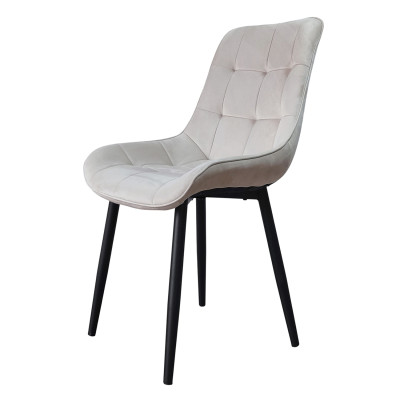 Стул металлический 88*40*50 см до 150 кг текстиль бежевый Baizheng