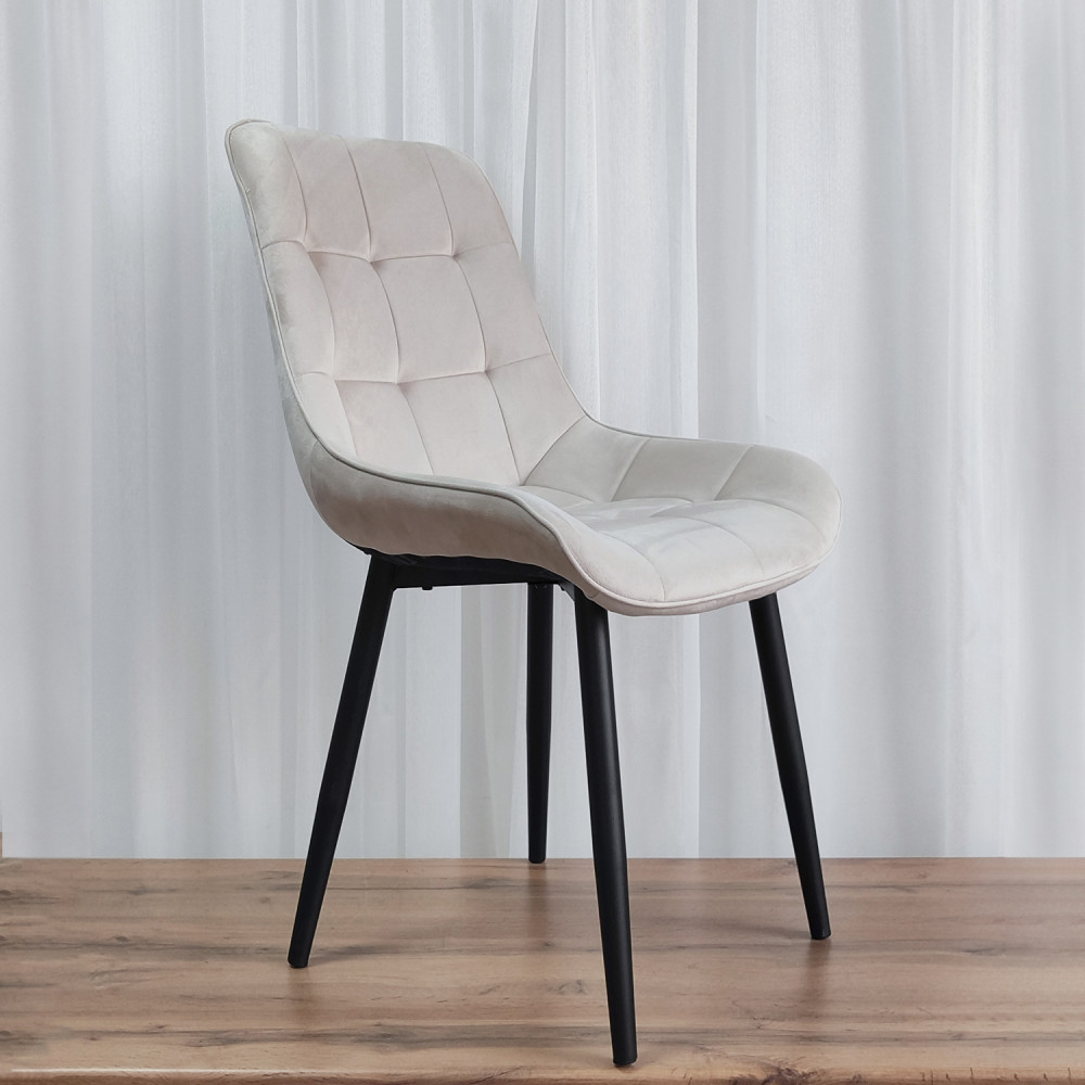 Стул металлический Baizheng 88×40×50 см, текстиль, бежевый, до 150 кг