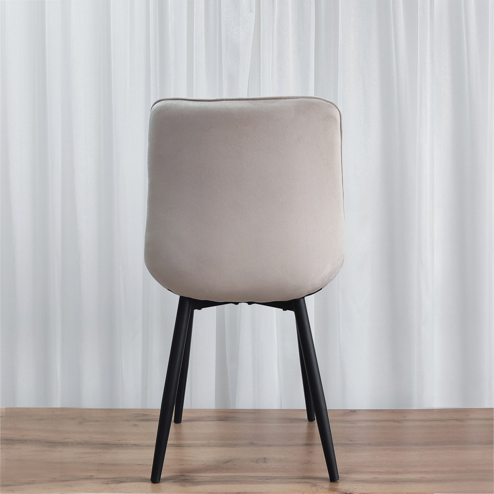 Стул металлический Baizheng 88×40×50 см, текстиль, бежевый, до 150 кг
