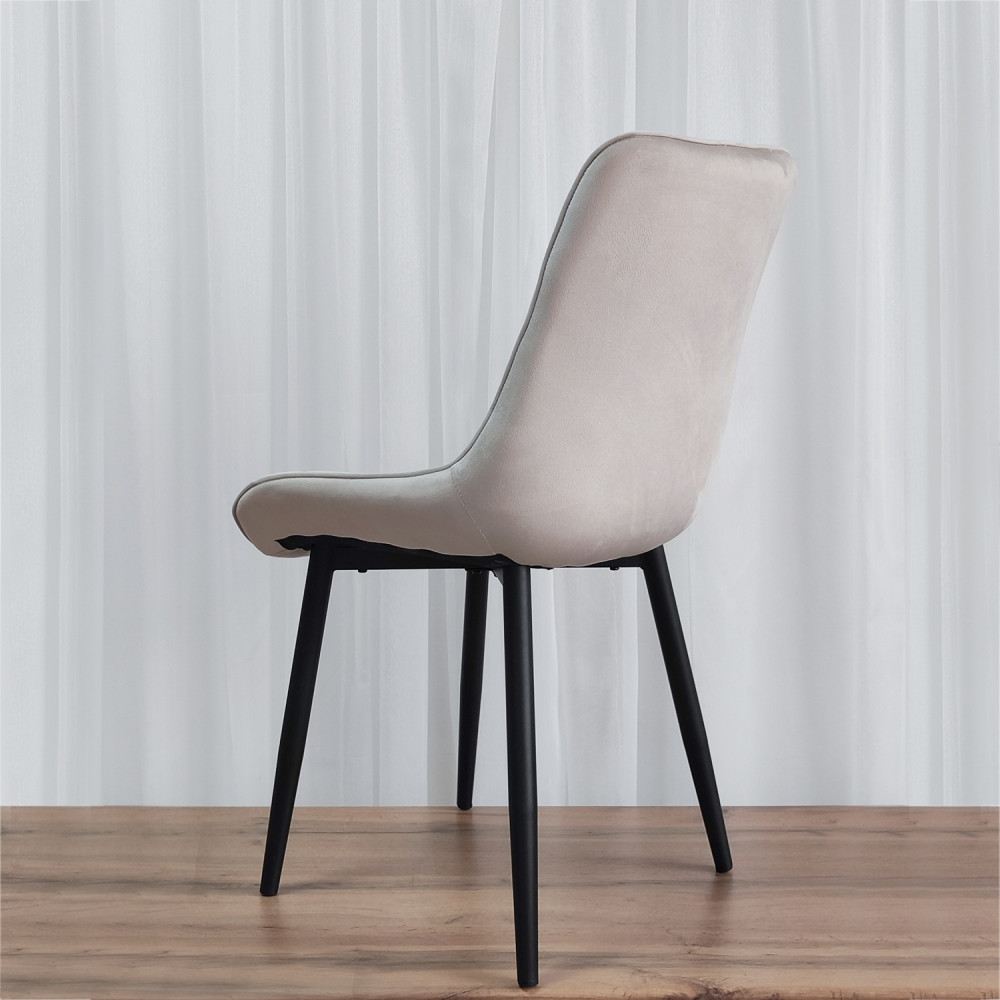 Стул металлический Baizheng 88×40×50 см, текстиль, бежевый, до 150 кг