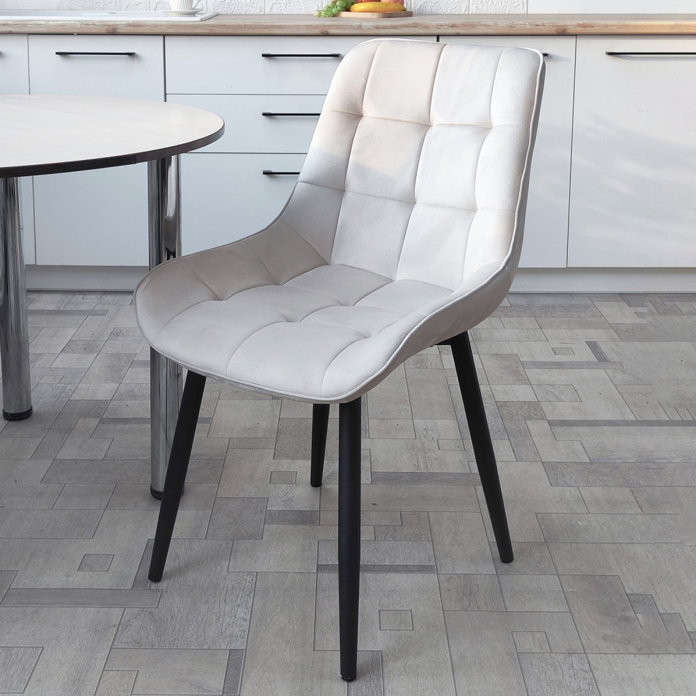 Стул металлический Baizheng 88×40×50 см, текстиль, бежевый, до 150 кг