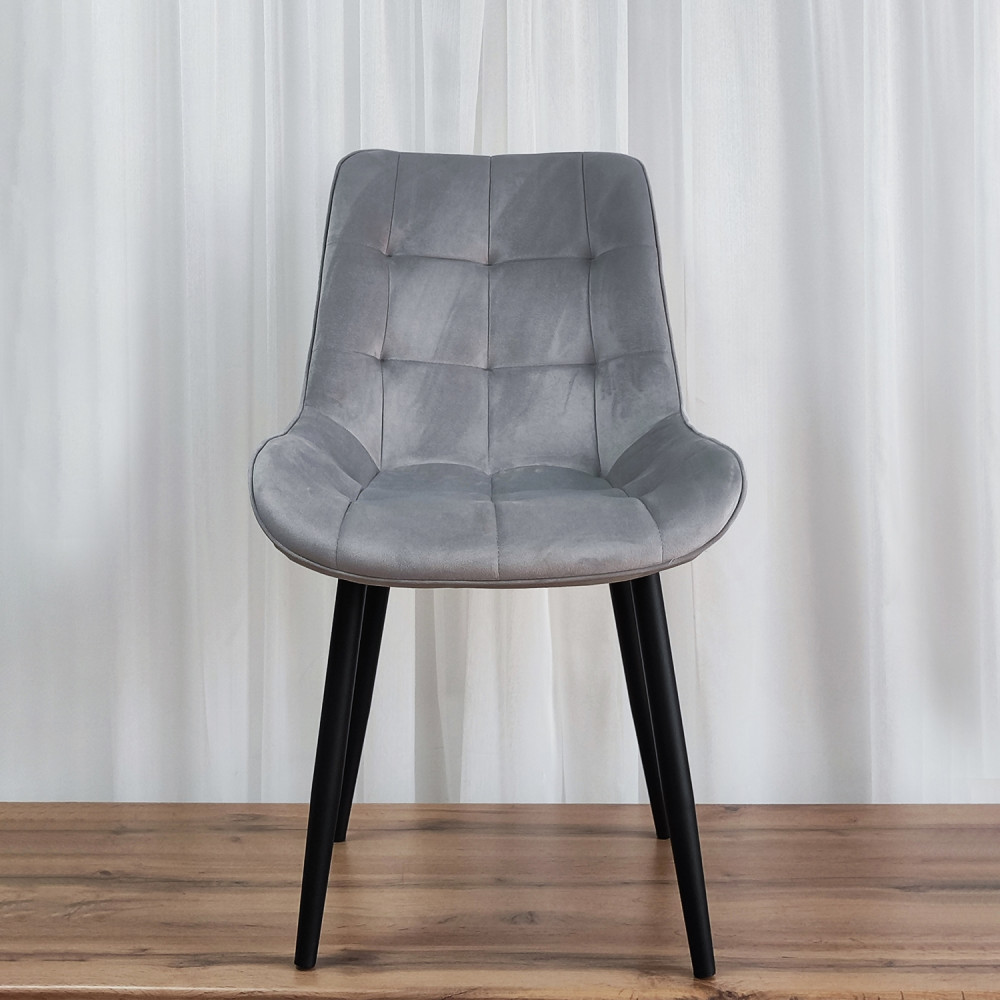 Стул металлический Baizheng 88×40×50 см, текстиль, светло-серый, до 150 кг
