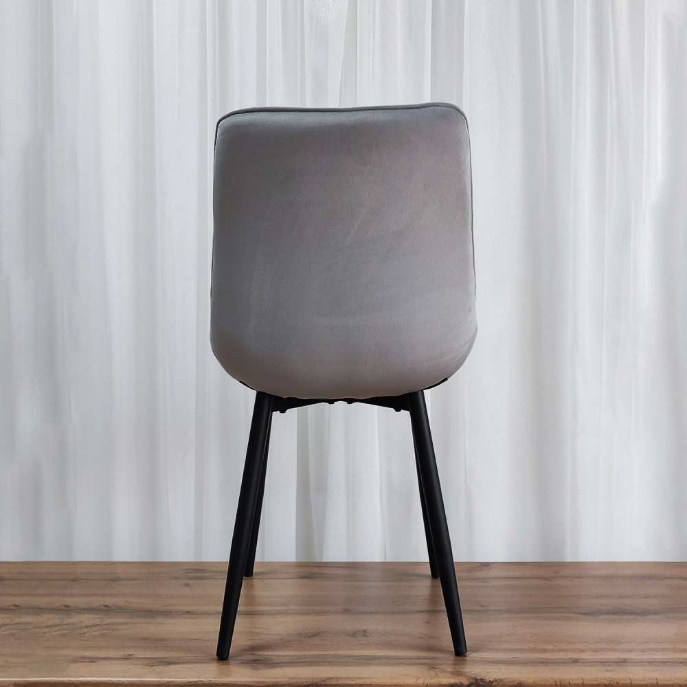 Стул металлический Baizheng 88×40×50 см, текстиль, светло-серый, до 150 кг
