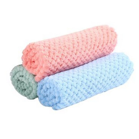 Салфетка микрофибра для сухой уборки 3 шт 30х30 см заг-заг микс BZ02-0019 Baizheng